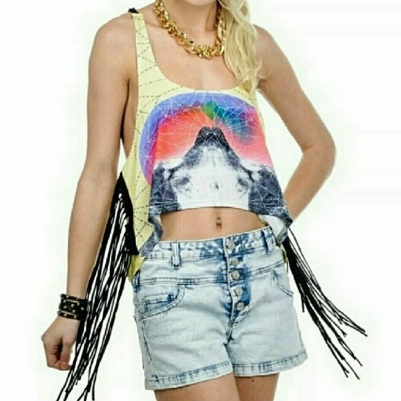 Dolls Kill Tops - 🆕Dolls Kill MorXL, Tassel Graphic Tank